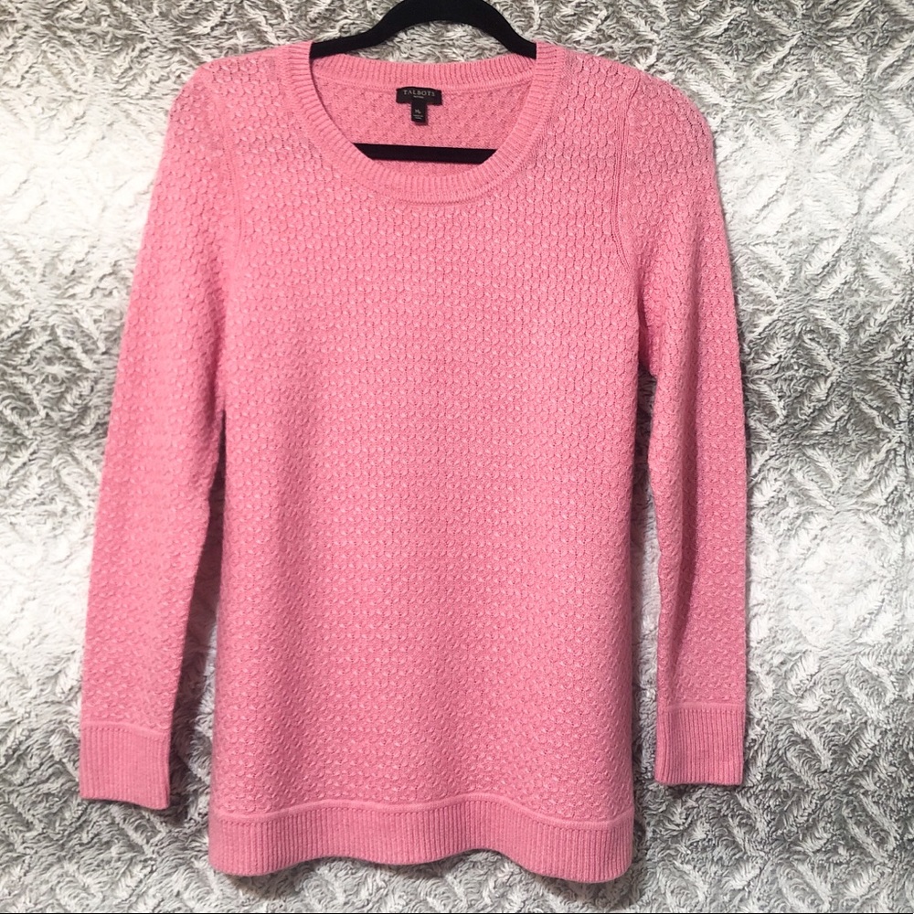 Woman’s Talbots Pink Cable Knit Sweater Size - Petite Medium